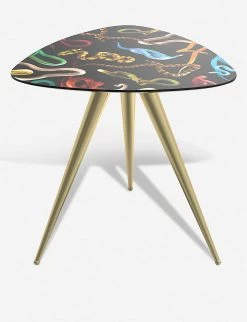 SELETTI Snakes Wooden Side Table 48cm