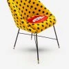 Seletti Wears Toiletpaper Sh*t-print Velvet Chair 50cm X 60cm