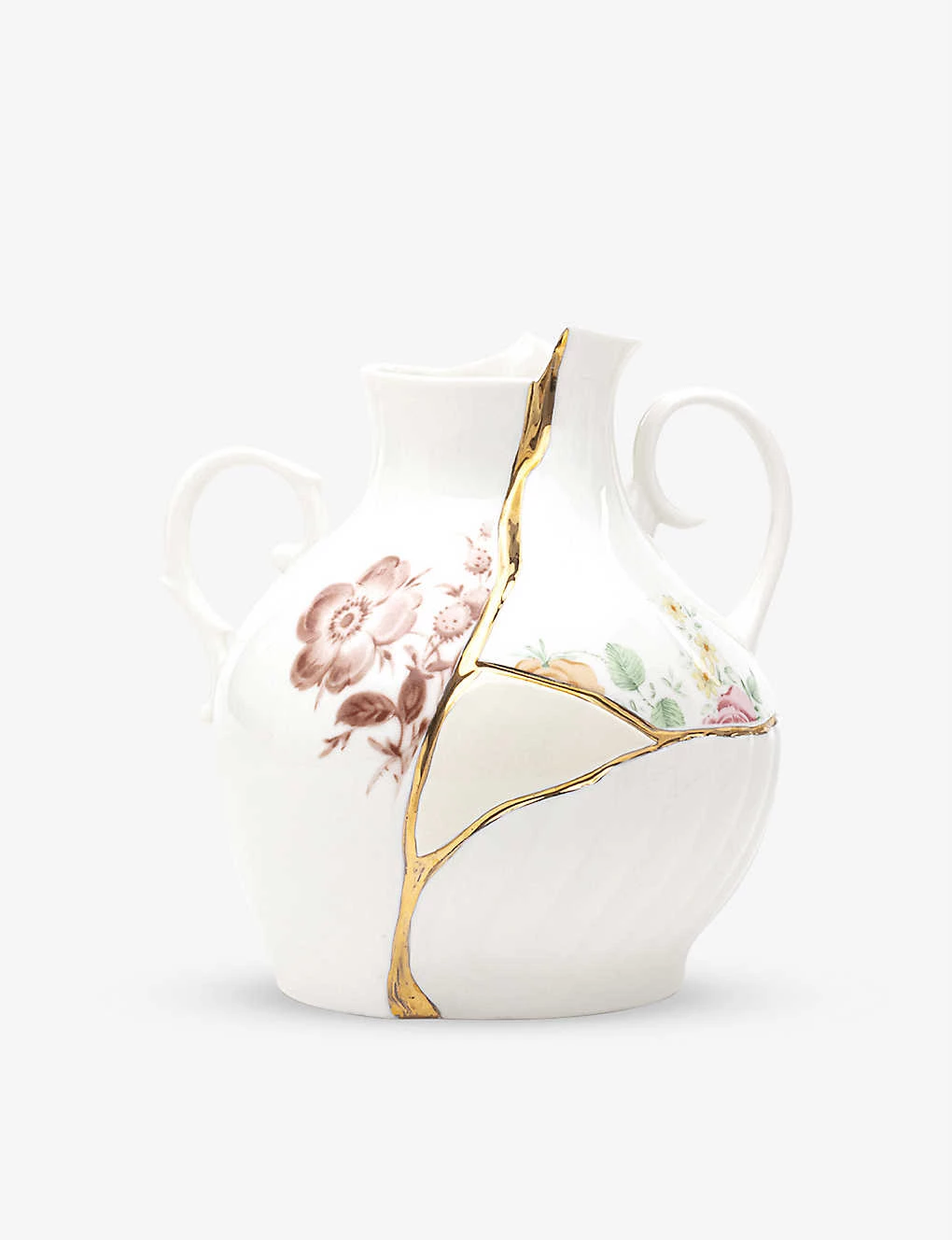 SELETTI Kintsugi Porcelain And Gold-plated Vase 18cm 3 SELETTI Kintsugi Porcelain And Gold-plated Vase 18cm