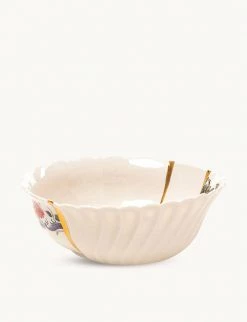 SELETTI Kintsugi N2 Porcelain And 24ct Gold Bowl 15.2cm None
