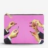 Seletti Wears Toiletpaper Lipstick-print Faux-leather Case 21cm X 15cm