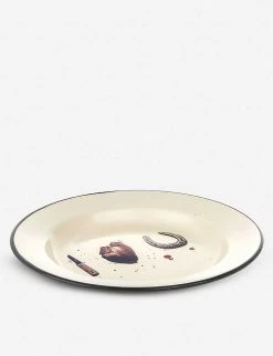 Seletti Wears Toiletpaper I Love U Enamel Plate 26cm