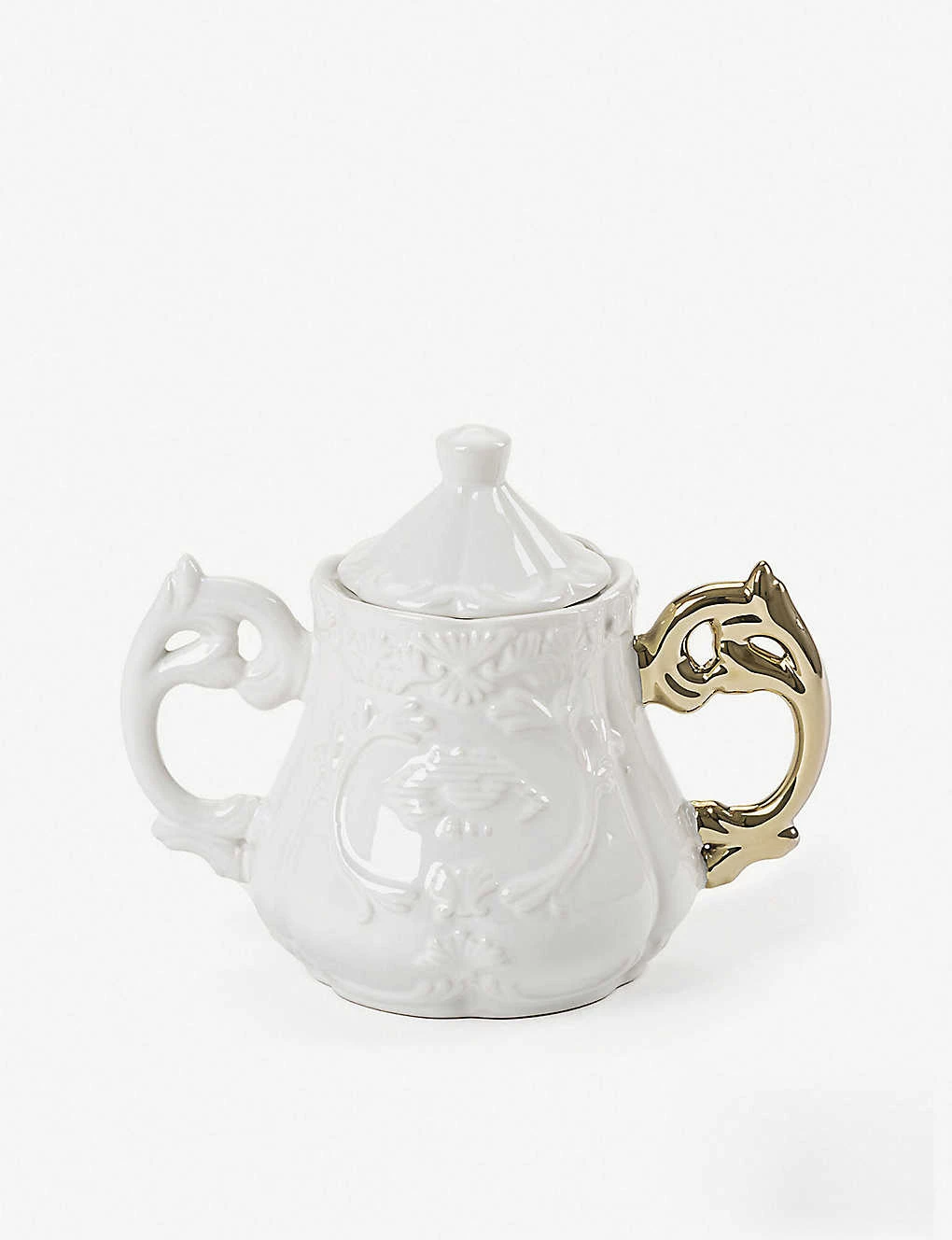 SELETTI I-Wares Gold Bone China Porcelain Sugar Bowl 23cm 3 SELETTI I-Wares Gold Bone China Porcelain Sugar Bowl 23cm