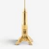 SELETTI Cosmic Diner Lunar Rocket Brass Candle Holder 28cm