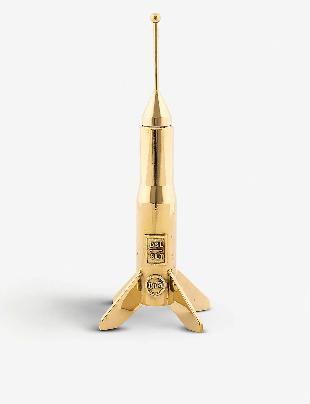 SELETTI Cosmic Diner Lunar Rocket Brass Candle Holder 28cm 3 SELETTI Cosmic Diner Lunar Rocket Brass Candle Holder 28cm